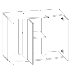 Juwel Akvarium Juwel Akv. Bord/skab Sbx 450 151x61x80 cm Vision 450 Liter Sort