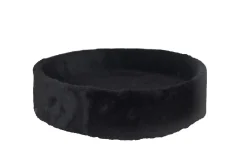Kattens No. 1 Kattens no 1 Rund hylde med kant med plys 2 sider Ø 50 cm Sort