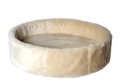 Kattens No. 1 Kattens no 1 Rund hylde med kant med plys 2 sider Ø 56 cm Cream