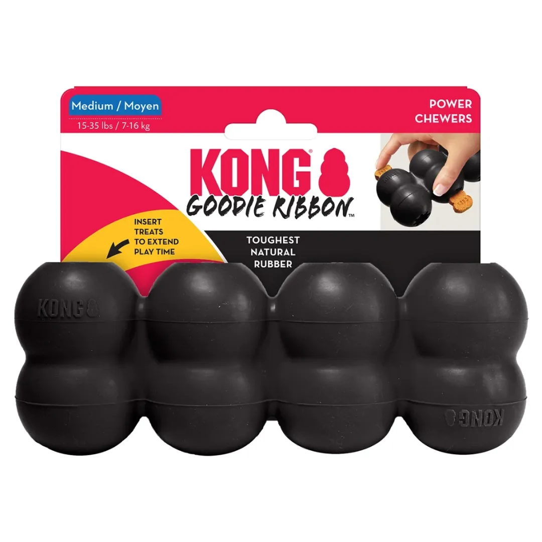 Kong Extreme Goodie Ribbon M - fyldbart aktivitetslegetøj