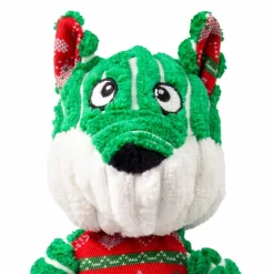 Kong Holiday Floppy Knots Fox S/M - et klassisk plys-hundelegetøj med reb og knuder, pivelyd og juletema.