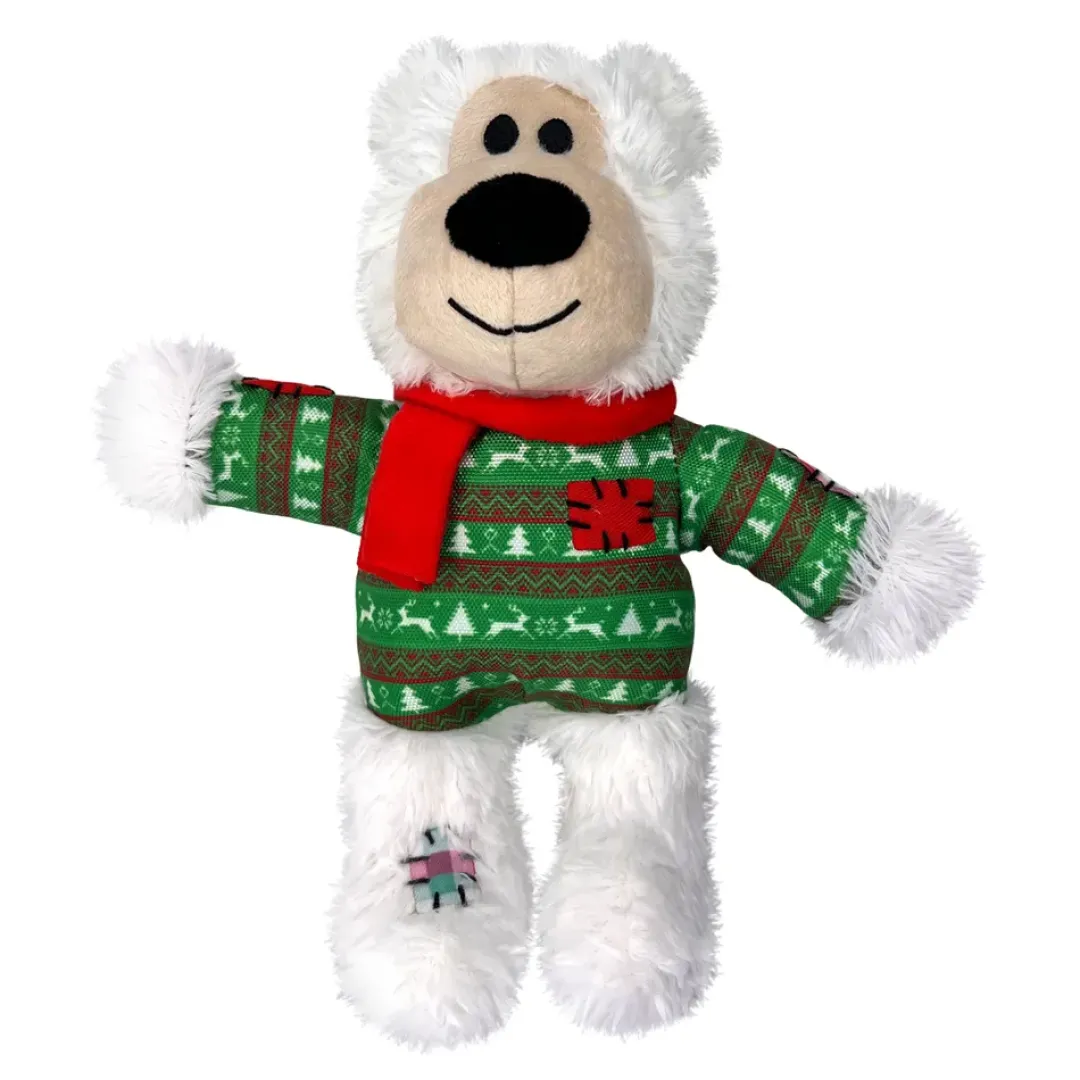 Kong Holiday Wild Knots Bear Mix M/L - jule hundelegetøj