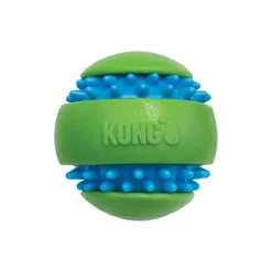 Kong Hundelegetøj Squeezz Goomz Ball Grøn M 6 cm - pivebold med struktur