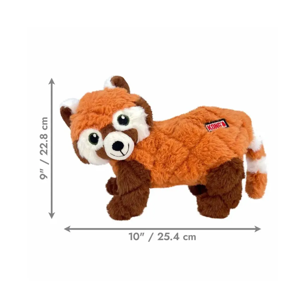 Kong Scampers Red Panda M hundebamse 23x25,5x12 cm - blød leg og kram