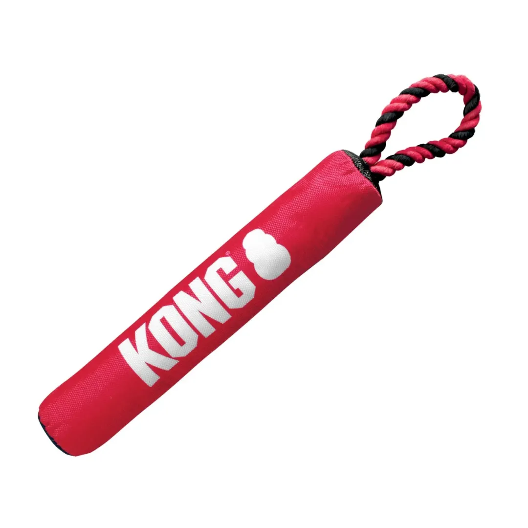 Kong Signature Stick med reb - holdbart kastelegetøj