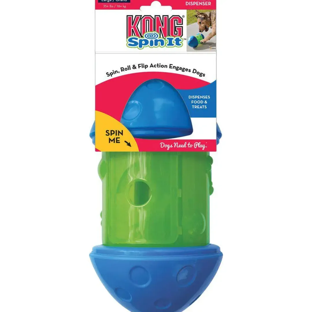 Kong Spin It Large 21 x 10,5 cm - aktiveringslegetøj til hunde