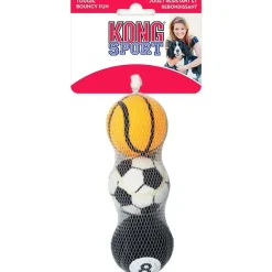 Kong Sport Apportbolde Medium 3-pak - sjove bolde til apportleg
