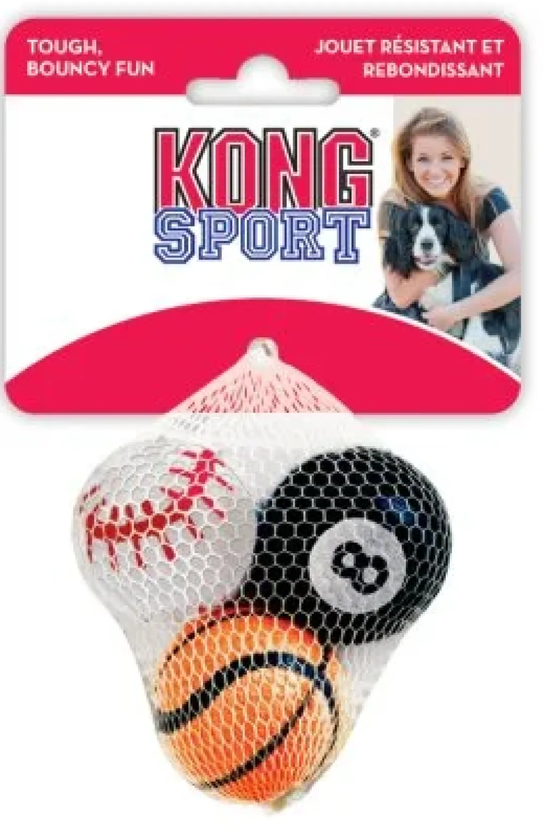 Kong Sport Apportbolde XSmall 3-pak - sjove bolde til små hunde