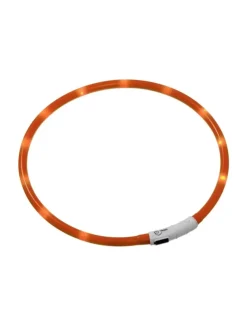 Flamingo LED Visio Light Halsbånd Orange 20-70 cm - Opladeligt og tilpasset synlighed
