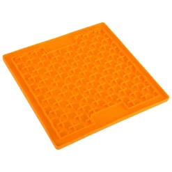 LickiMat Slikkemåtte 20 x 20 cm Orange - aktiveringsmåtte til hunde