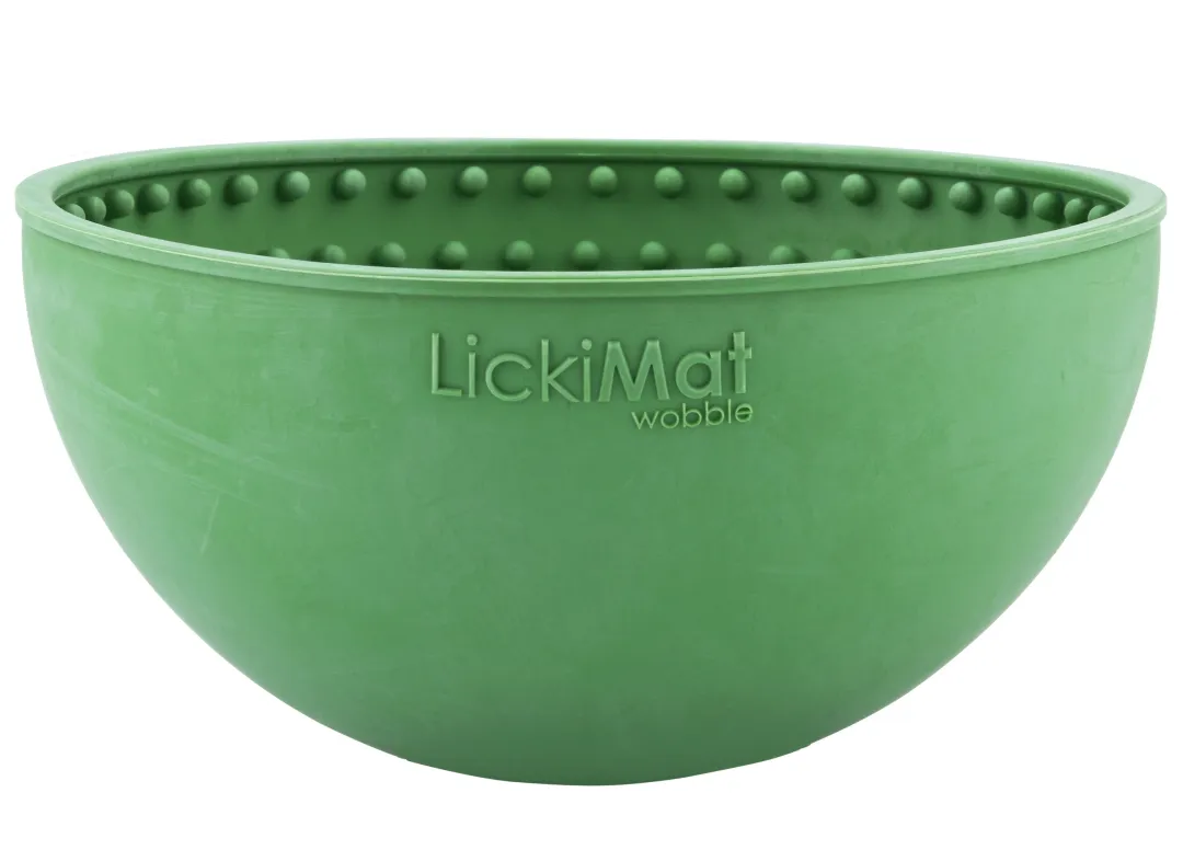 LickiMat Wobble Grøn Ø 18 x 8 cm - aktiveringsskål til hunde