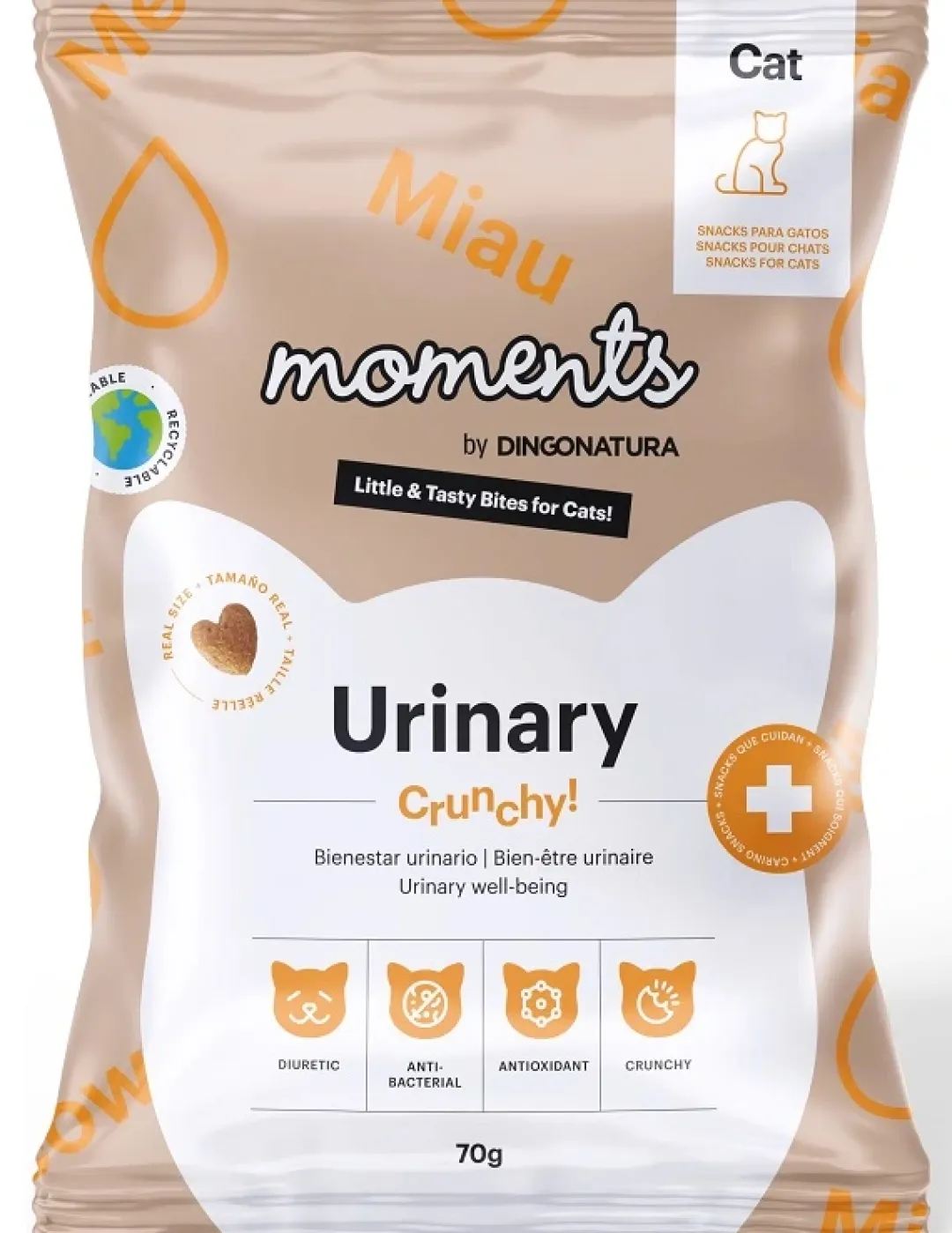 Natura Diet Super premium Hunde & kattefoder Moments Cat Urinary snack 70 g