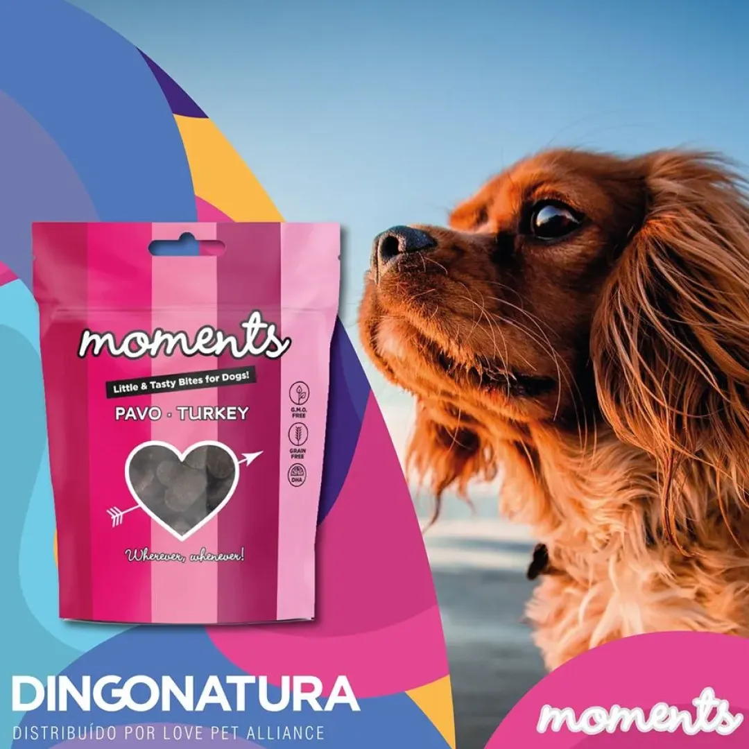 Natura Diet Super premium Hunde & kattefoder Moments hundesnack Kalkun 60 g - naturlige hundegodbidder
