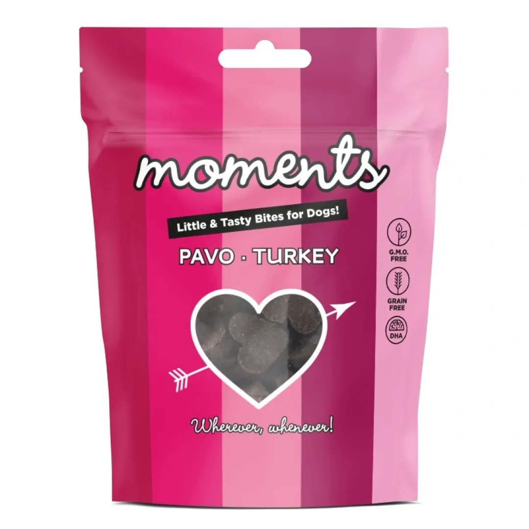 Natura Diet Super premium Hunde & kattefoder Moments hundesnack Kalkun 60 g - naturlige hundegodbidder