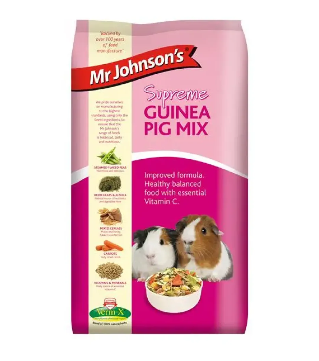 Mr Johnson - kvalitets gnaverfoder Mr Johnson Marsvinefoder med C-vitamin 2,25 kg