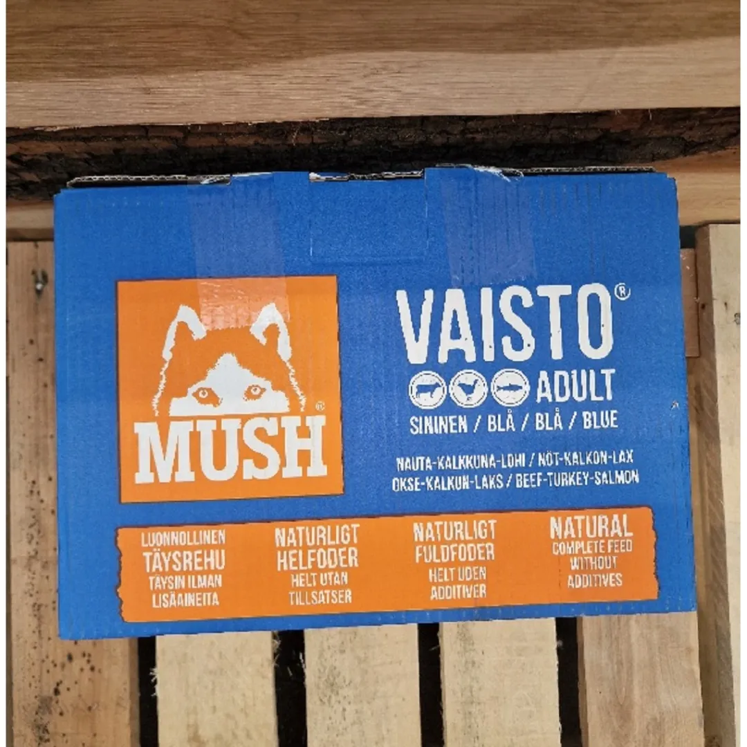 MUSH Vaisto Blå Okse Kalkun Laks 10 kg - Naturlig hundefoder af høj kvalitet