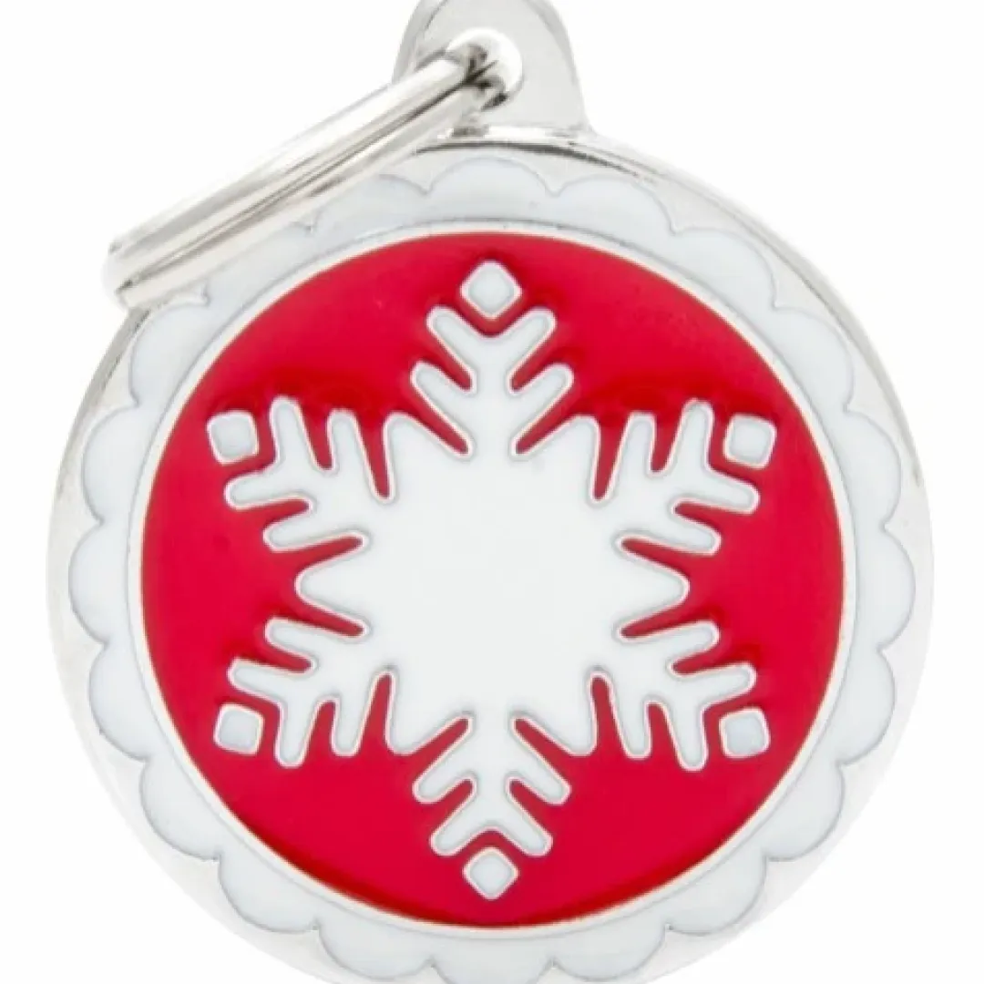 My Family Hundetegn Charm Cirkel Med Snefnug