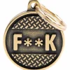 My Family Hundetegn Cirkel Lille F**k Guld