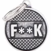My Family Hundetegn Cirkel Stor F**k Sølv