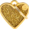My Family Hundetegn My Family Shine hjerte hundetegn guld lille