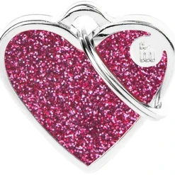 My Family Hundetegn My Family Shine hjerte hundetegn pink lille