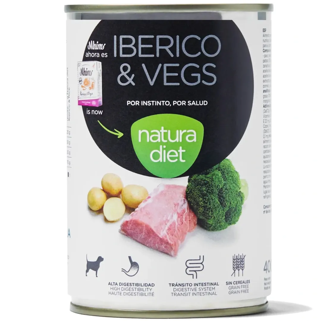 Natura Diet Super premium Hunde & kattefoder Natura Diet Adult Hund Iberico Vådfoder 400 g - naturligt hundefoder