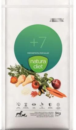 Natura Diet Super premium Hunde & kattefoder Natura Diet Hundefoder Senior +7 3 kg - naturligt tørfoder til ældre hunde