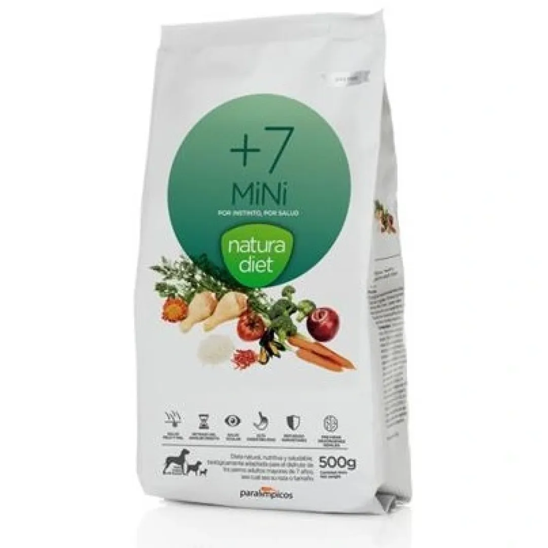 Natura Diet Super premium Hunde & kattefoder Natura Diet Hundefoder Senior +7 Mini 500 g - tørfoder til små ældre hunde