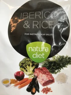 Natura Diet Super premium Hunde & kattefoder Natura Diet Iberico og Ris Hundefoder 500 g - Naturligt og allergivenligt