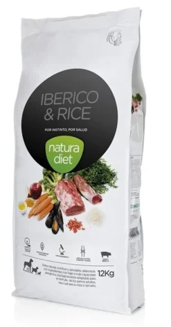 Natura Diet Super premium Hunde & kattefoder Natura Diet Iberico og Ris Hundefoder 12 kg - Naturlig ernæring til hunde