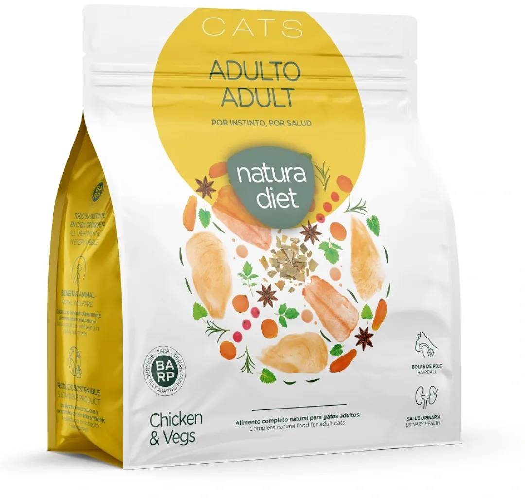 Natura Diet Super premium Hunde & kattefoder Natura Diet Kattefoder Adult Kylling 400 g - naturligt tørfoder til voksne katte
