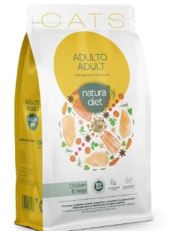 Natura Diet Super premium Hunde & kattefoder Natura Diet Kattefoder Adult Kylling 1,5 kg - afbalanceret tørfoder til voksne katte
