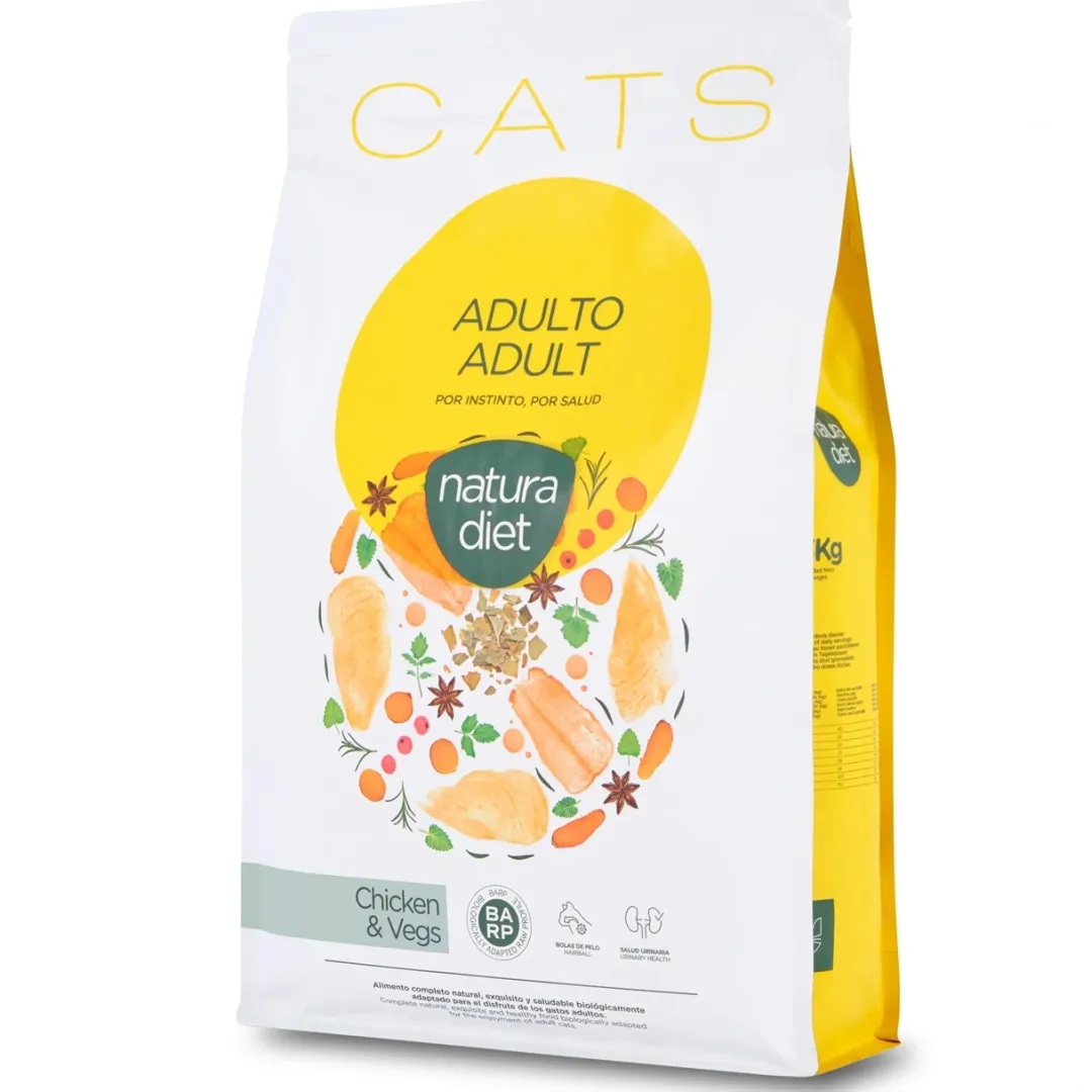 Natura Diet Super premium Hunde & kattefoder Natura Diet Kattefoder Adult Kylling 3 kg - afbalanceret tørfoder til voksne katte