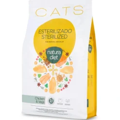 Natura Diet Super premium Hunde & kattefoder Natura Diet Kattefoder Adult Sterilised Kylling 3 kg - tørfoder til steriliserede katte