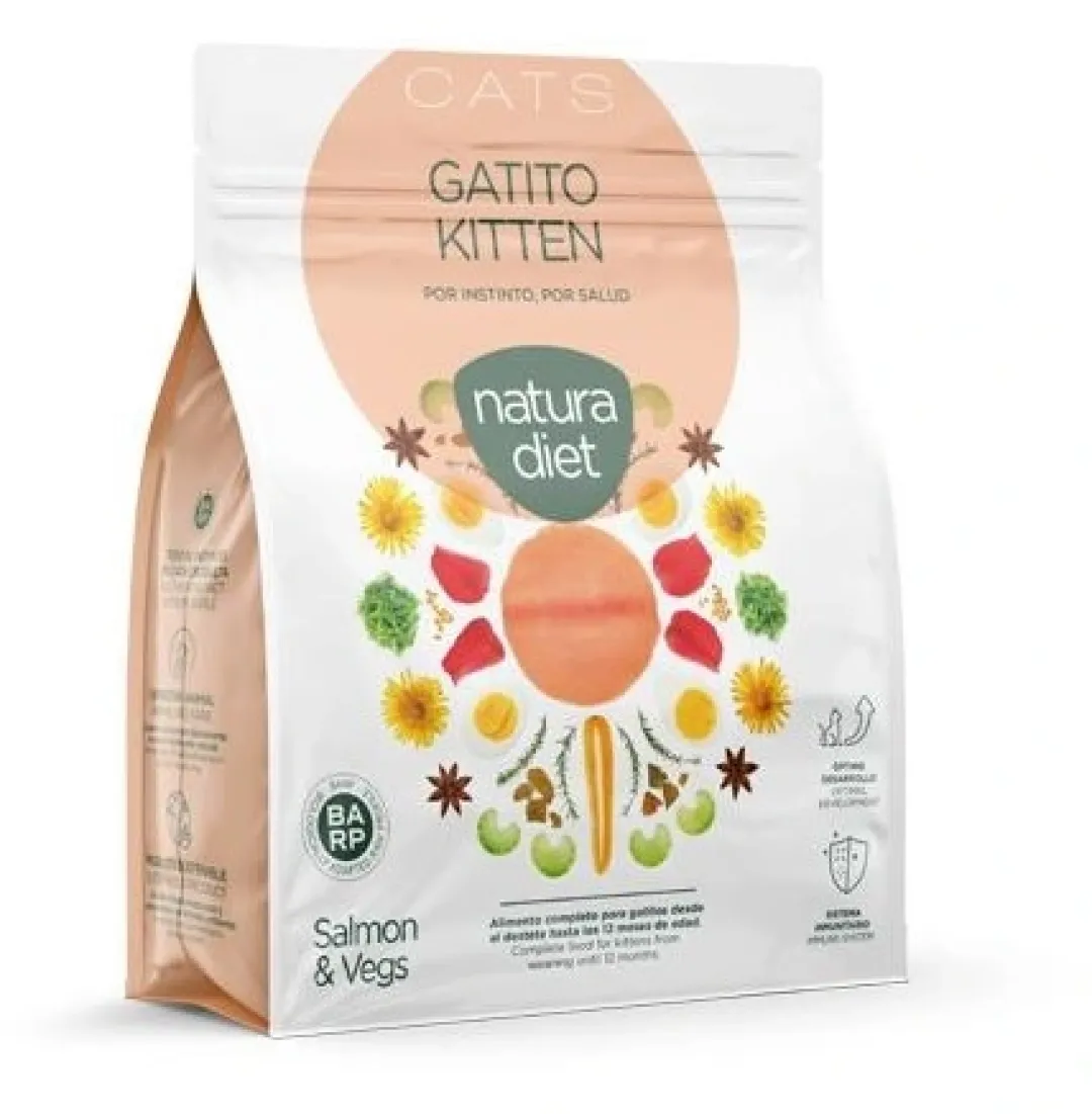 Natura Diet Super premium Hunde & kattefoder Natura Diet Kattefoder Killing Laks 400 g - tørfoder til killinger