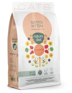 Natura Diet Super premium Hunde & kattefoder Natura Diet Kattefoder Killing Laks 1,5 kg - tørfoder til killinger