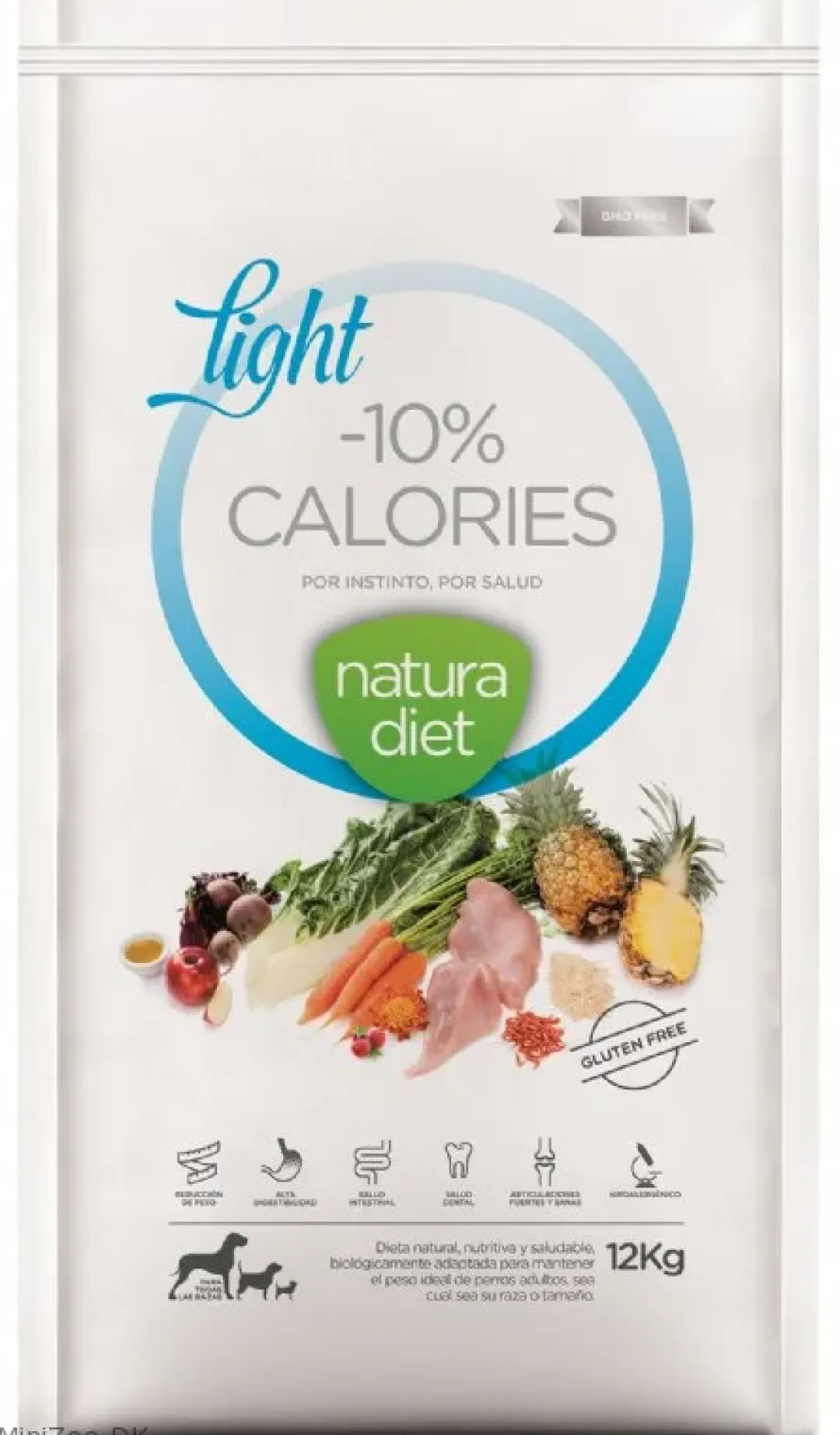 Natura Diet Super premium Hunde & kattefoder Natura Diet Light -10% kalorier hundefoder 12 kg - tørfoder til steriliserede hunde