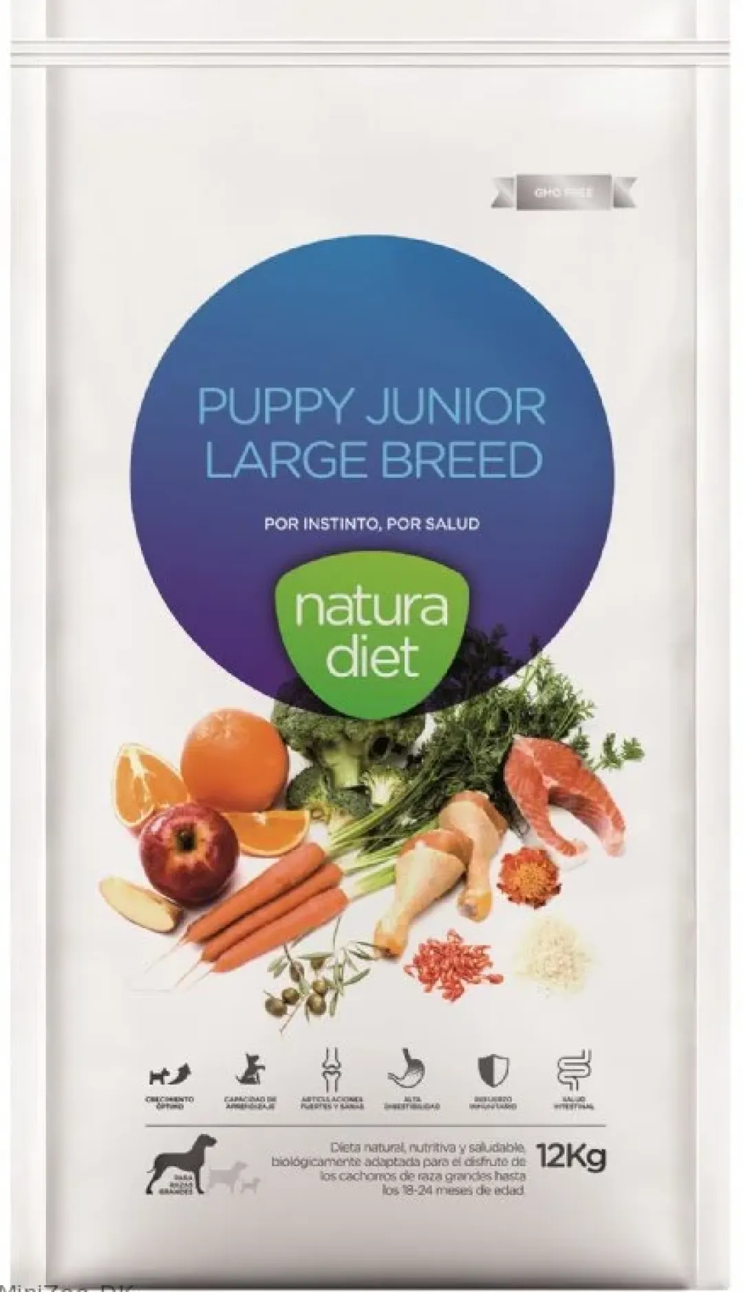 Natura Diet Super premium Hunde & kattefoder Natura Diet Puppy Large Breed Hvalpefoder 12 kg - Sund vækst til store racer