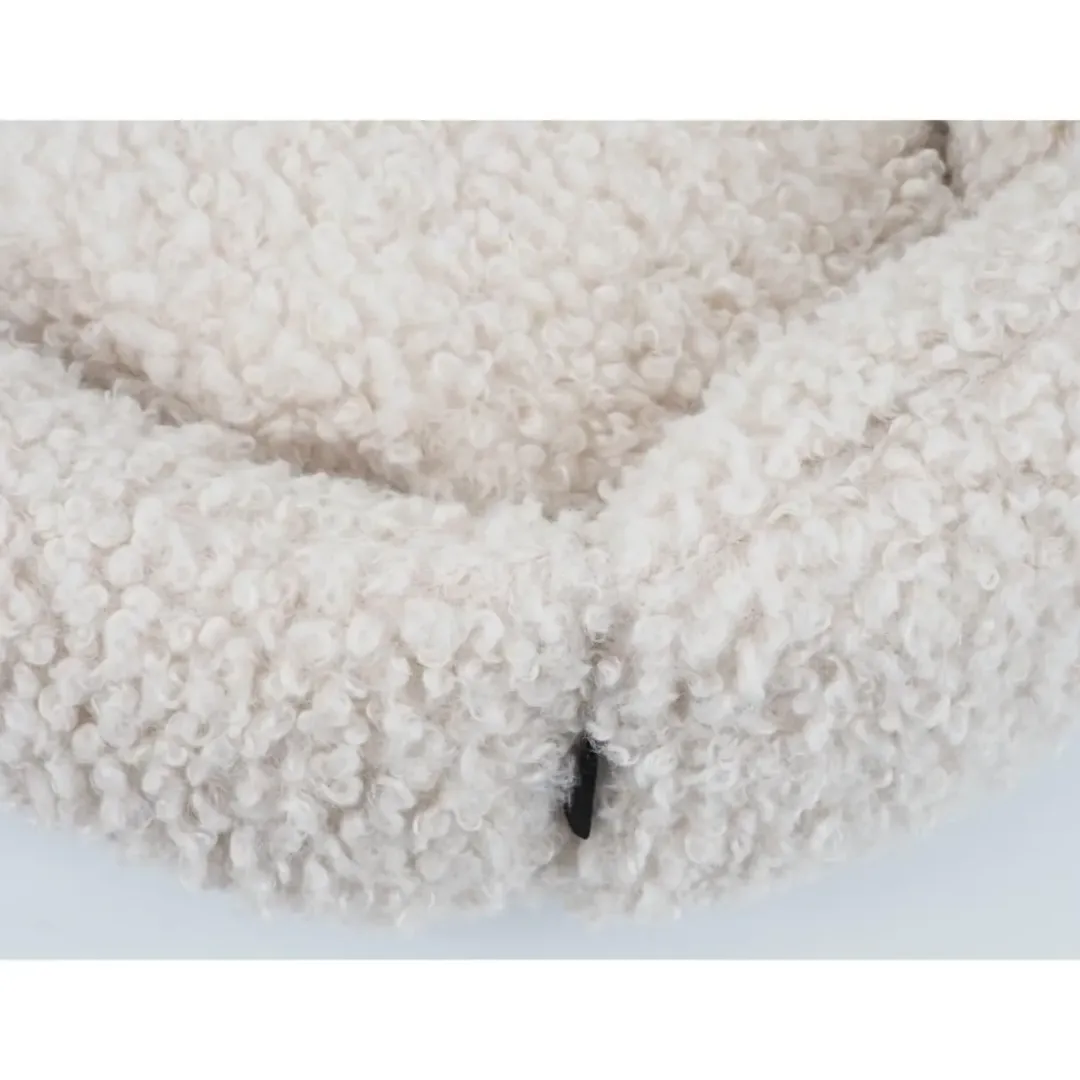 Nordic Paws Embla hundeseng Beige S - rund og hyggelig komfort