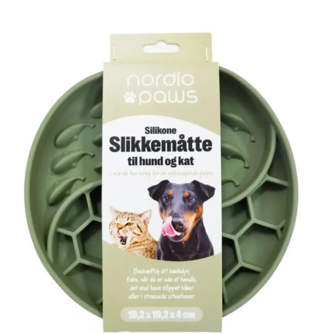 Nordic Paws slikkemåtte Moss - Slowfeeder og rolig aktivering