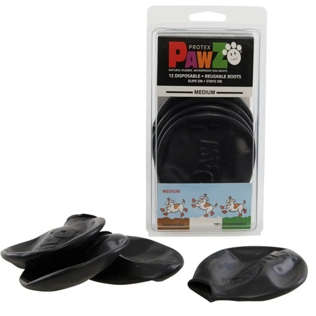 Pawz Hundesko Medium 7,6 cm sort