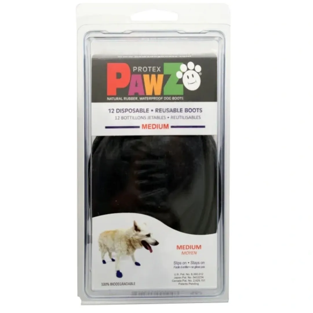 Pawz Hundesko Medium 7,6 cm sort