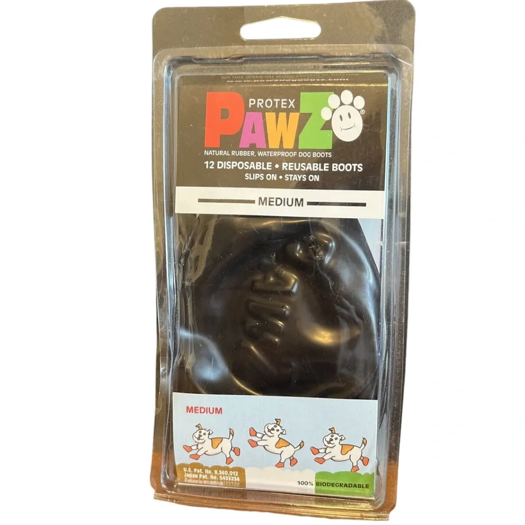 Pawz Hundesko Medium 7,6 cm sort