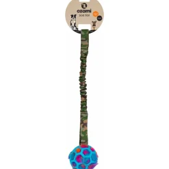 Ozami Play-n-tug Ball With Crinkle Green Cammo 50 cm - Trækkelegetøj til Hund