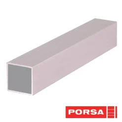 Porsa sølv aluprofil firkantet 45 cm.