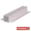 Porsa sølv aluprofil med dobbelt flig 130 cm.