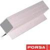 Porsa sølv aluprofil med dobbelt vinkelflig 75 cm.