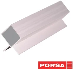 Porsa sølv aluprofil med dobbelt vinkelflig 30 cm.