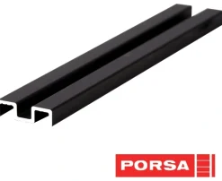 Porsa sort aluminiums underskinne 110 cm.