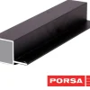 Porsa sort aluprofil firkantet med flig 85 cm.